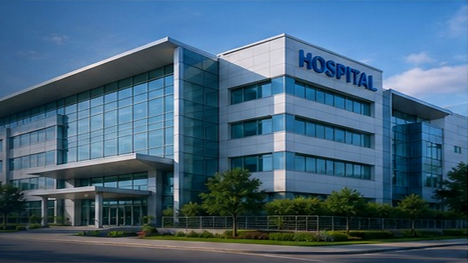 Contemporary hospital exterior